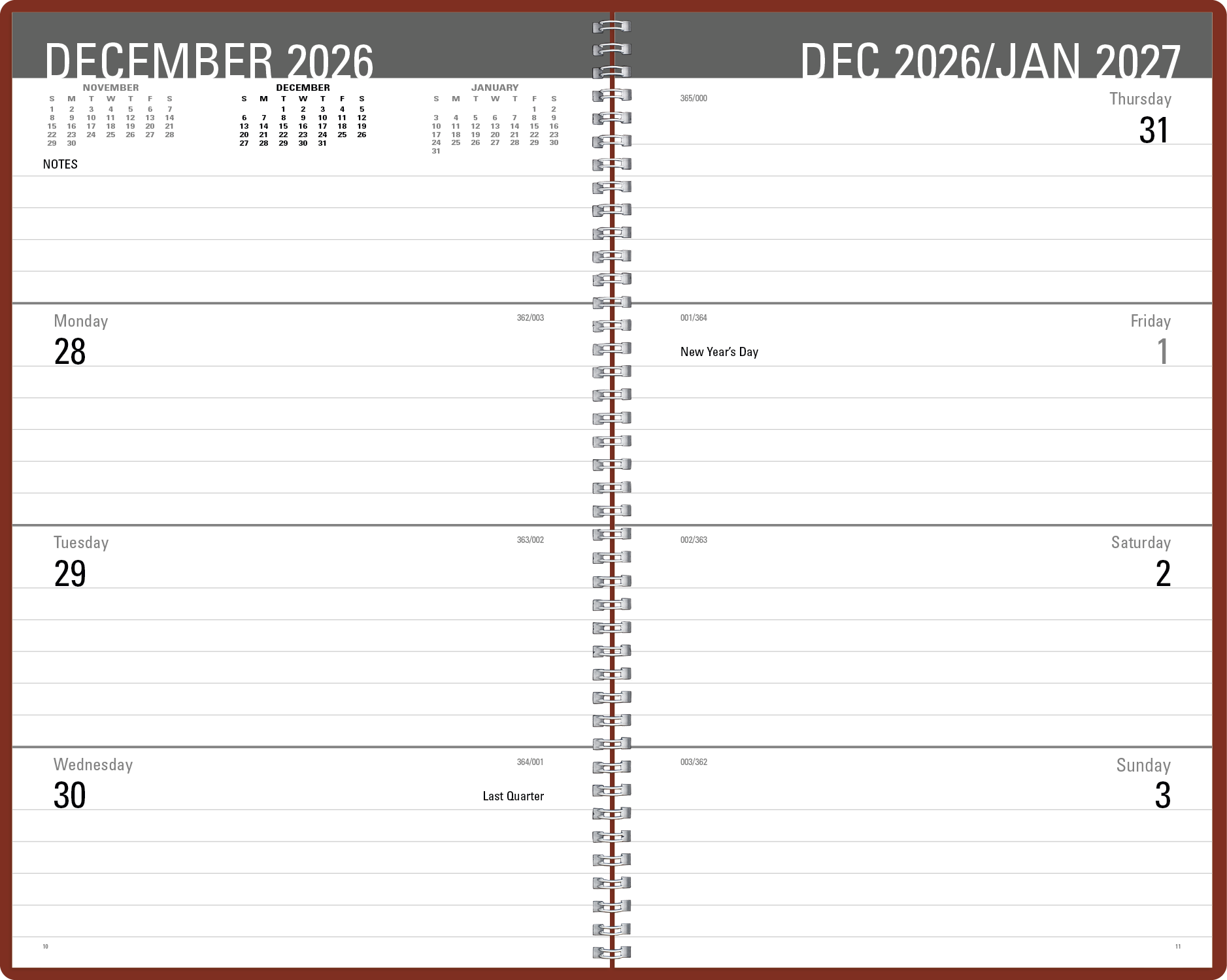 Triumph® Calendars Classic Weekly Desk Planner 73