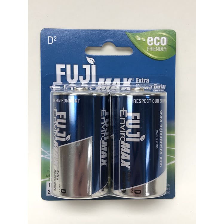Fuji Enviromax Heavy Duty D Batteries - 2 Pack 2