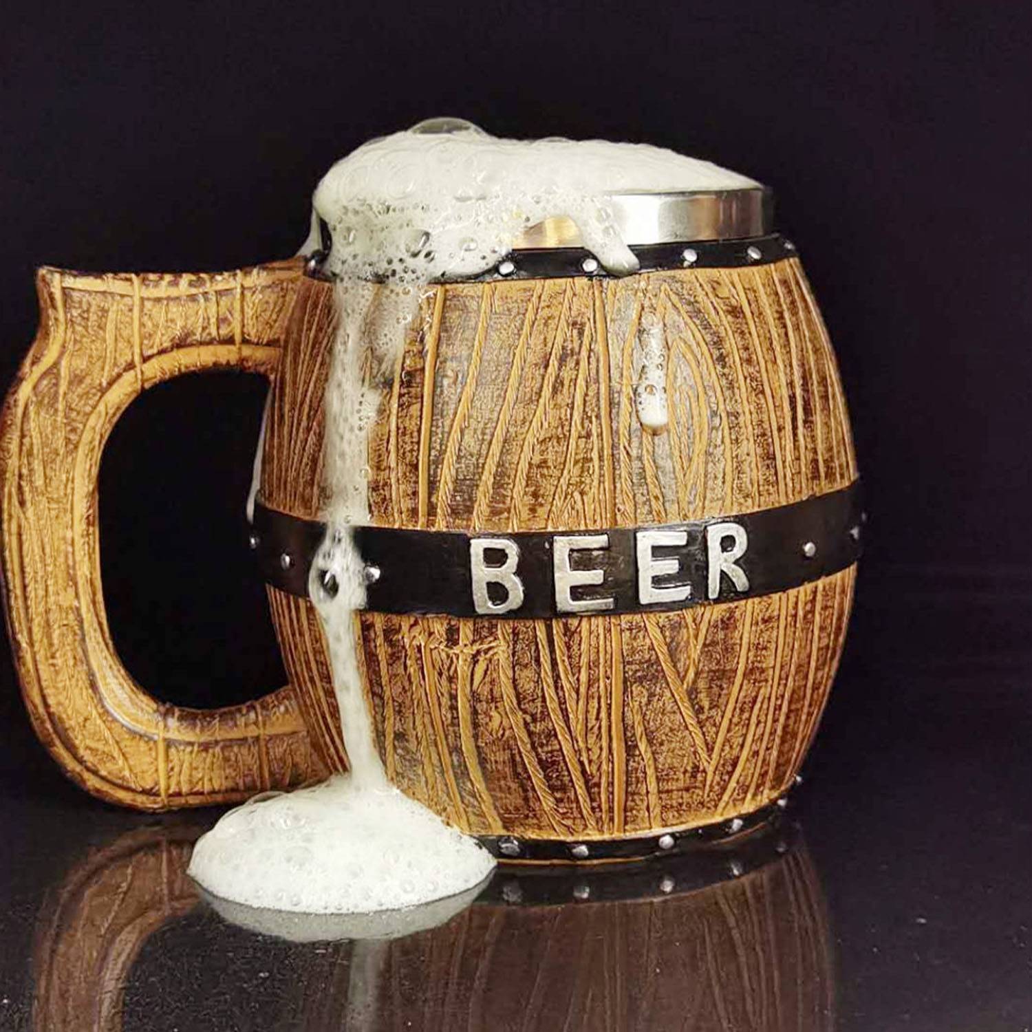 19oz Stainless Steel Barrel Beer Mug 10