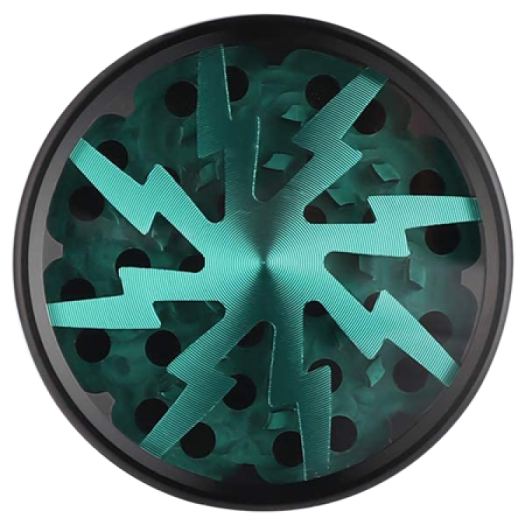 Premium Aluminum Alloy Herb Grinder 2.45" 4 Piece Metal Grinder with Pollen Catcher and Clear 4