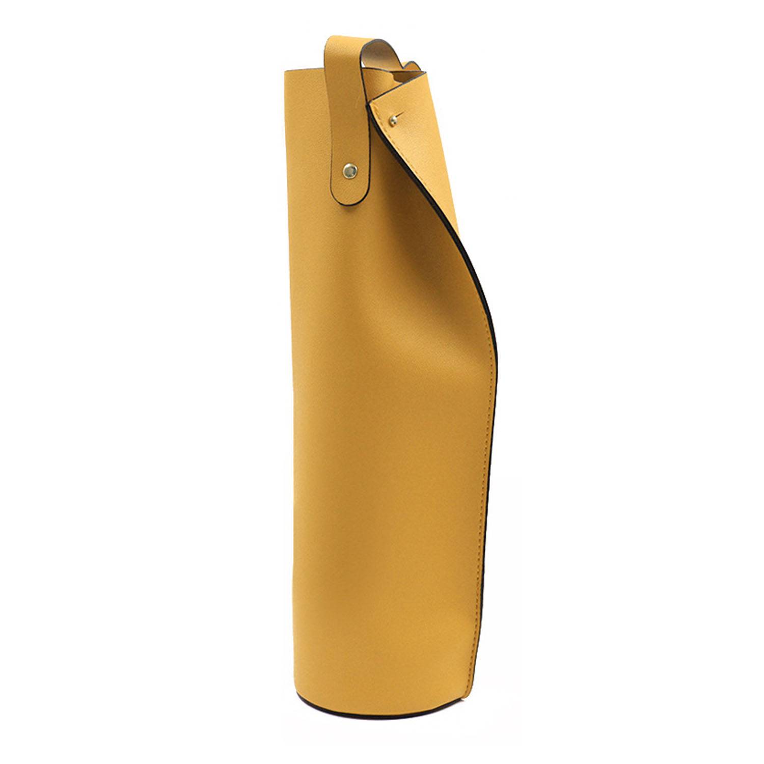 Reusable PU Leather Wine Carrier Tote Bag 8