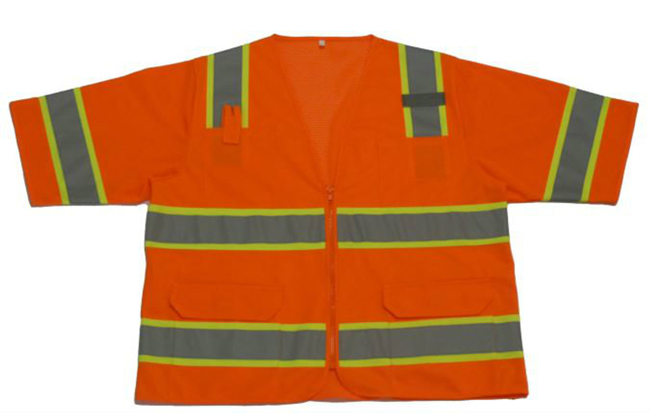 Ansi Class 3 Safety Vest, 2 Tone, Solid/Mesh 3
