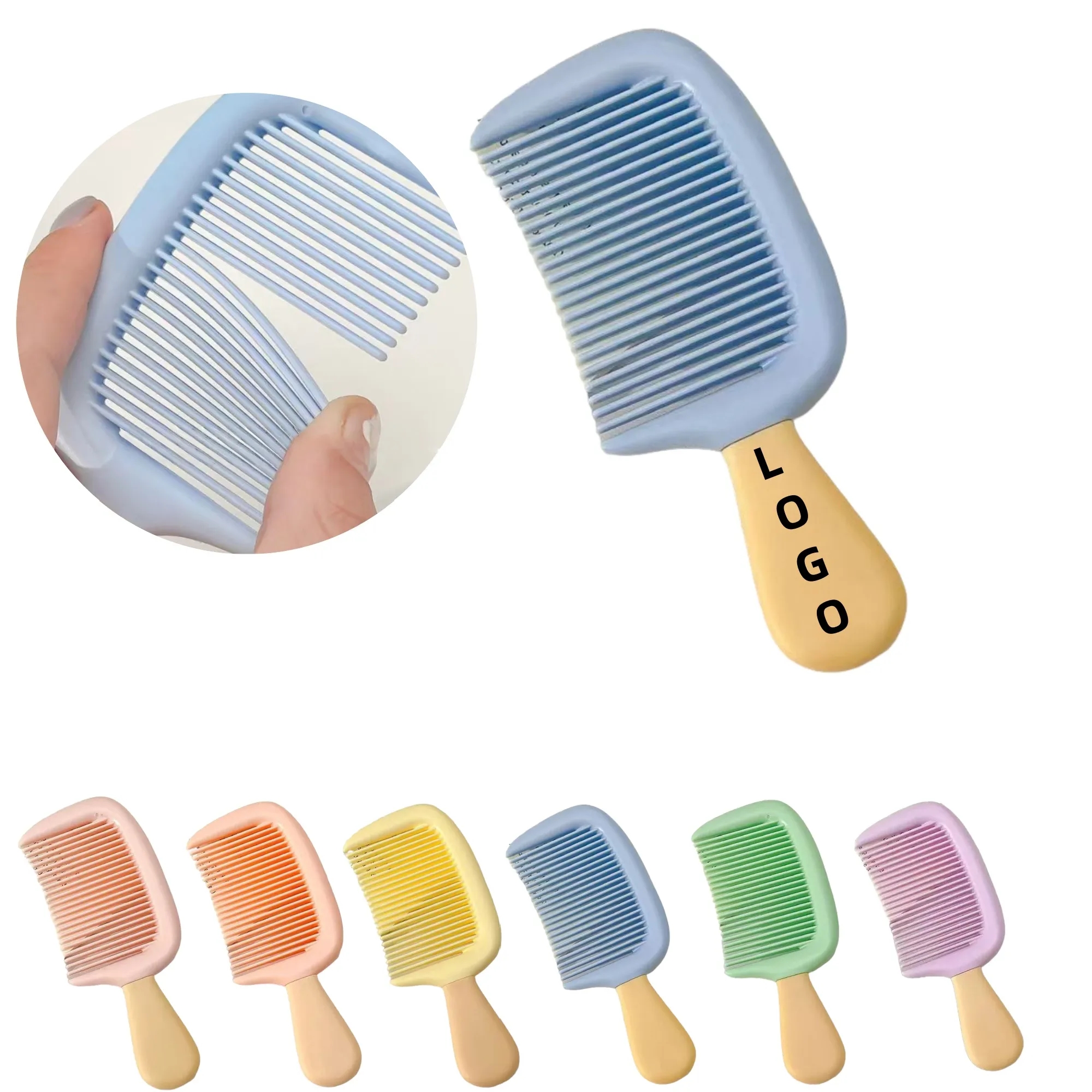 Wide Tooth Plastic Mini Detangling Hair Comb For Girls