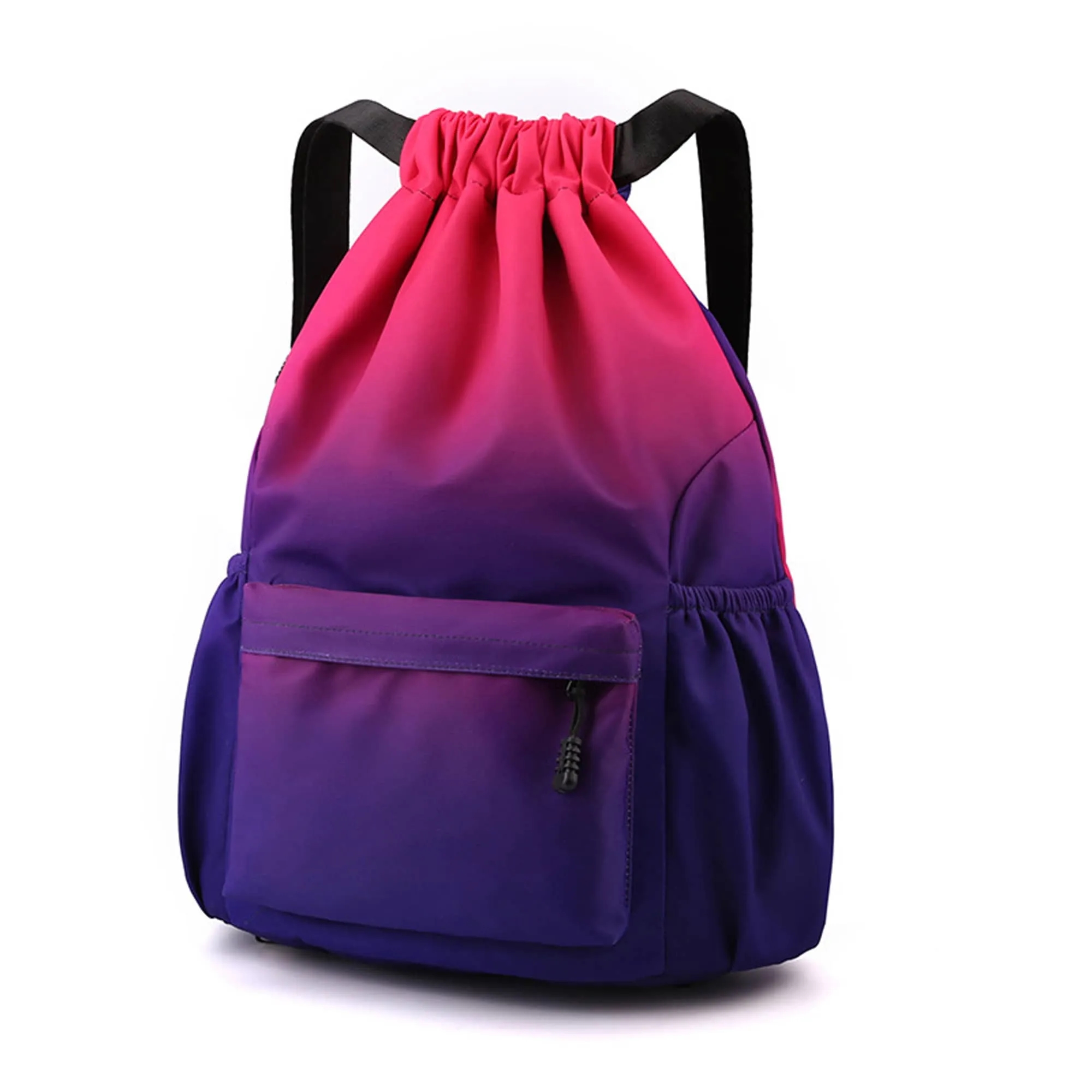 Waterproof Stylish Gradient Nylon Drawstring Bag MOQ 30pcs 3