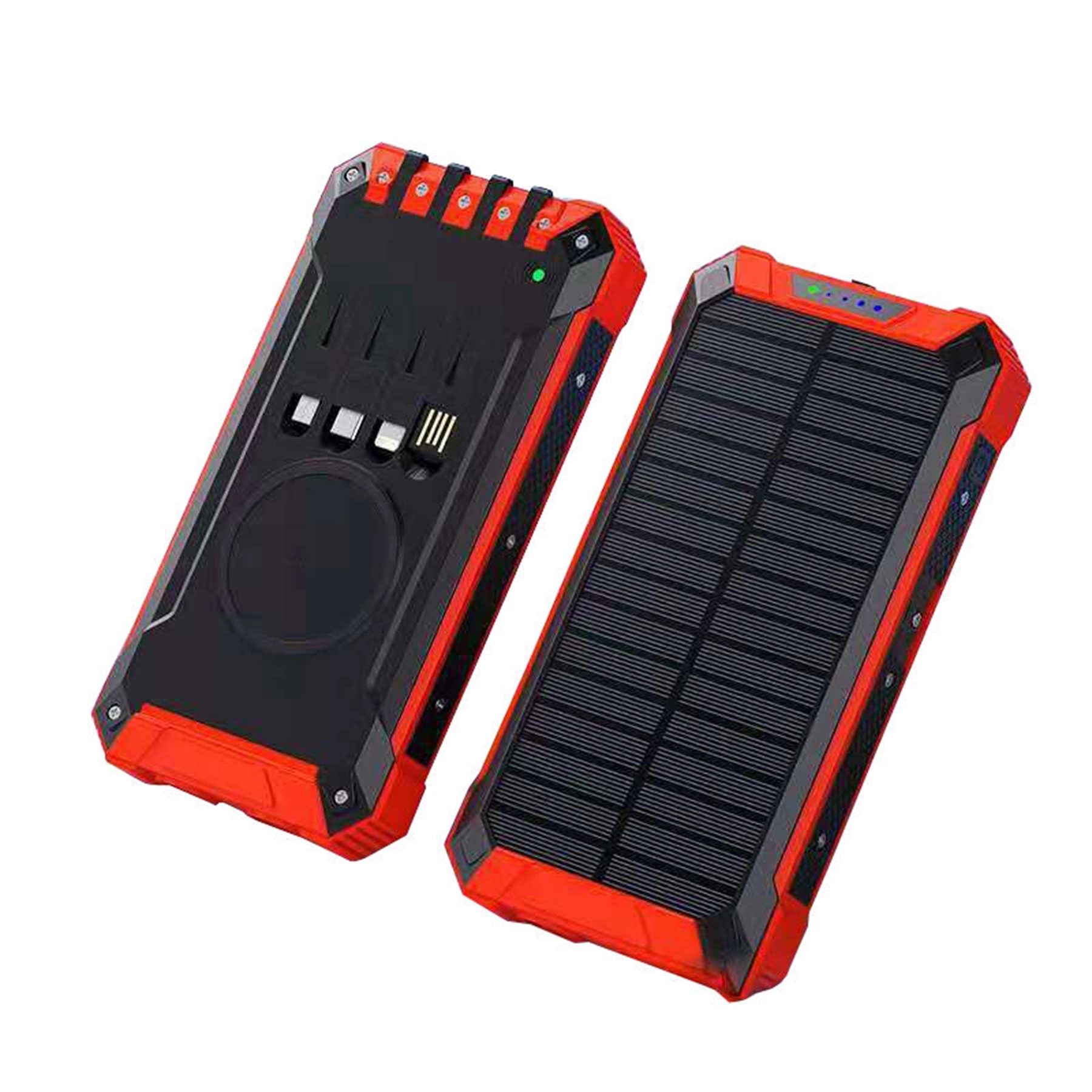 20000 mAh Solar Wireless Power Bank Charger with Cable 4