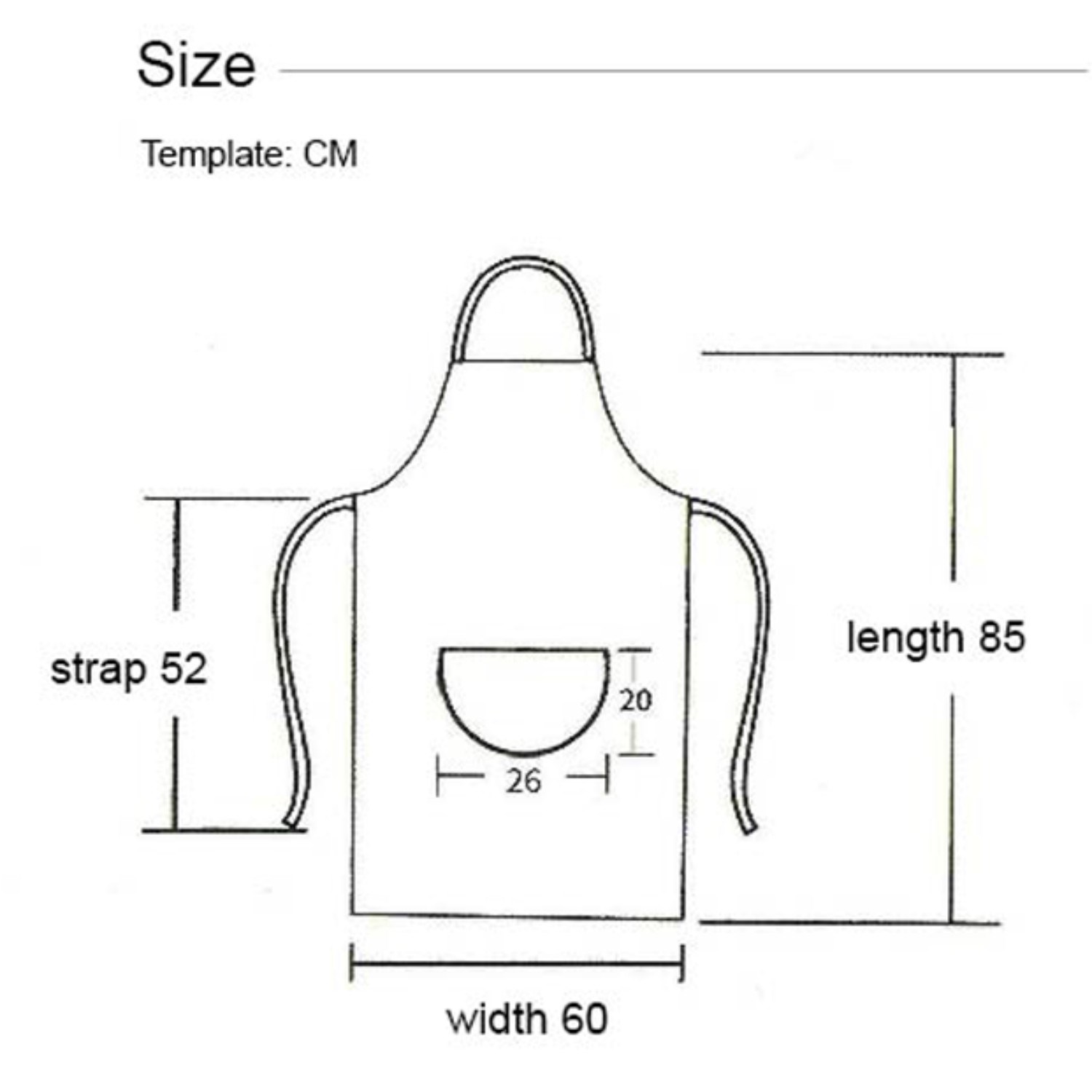 12 oz. Double frock Kitchen Apron w/ Contrast strap & Pocket 3