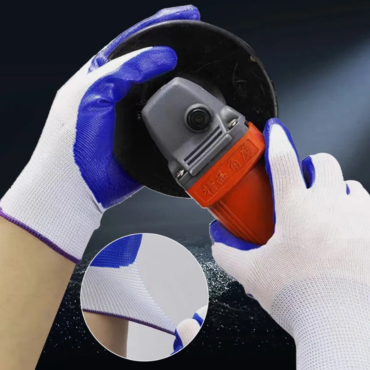 Construction Nitrile Coated Labor Protection Work Gloves 7