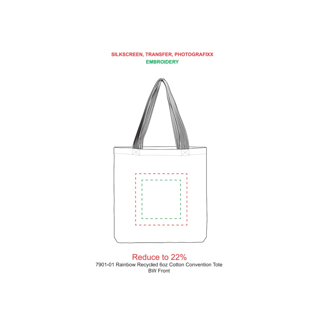 Rainbow Recycled 6oz Cotton Convention Tote 46