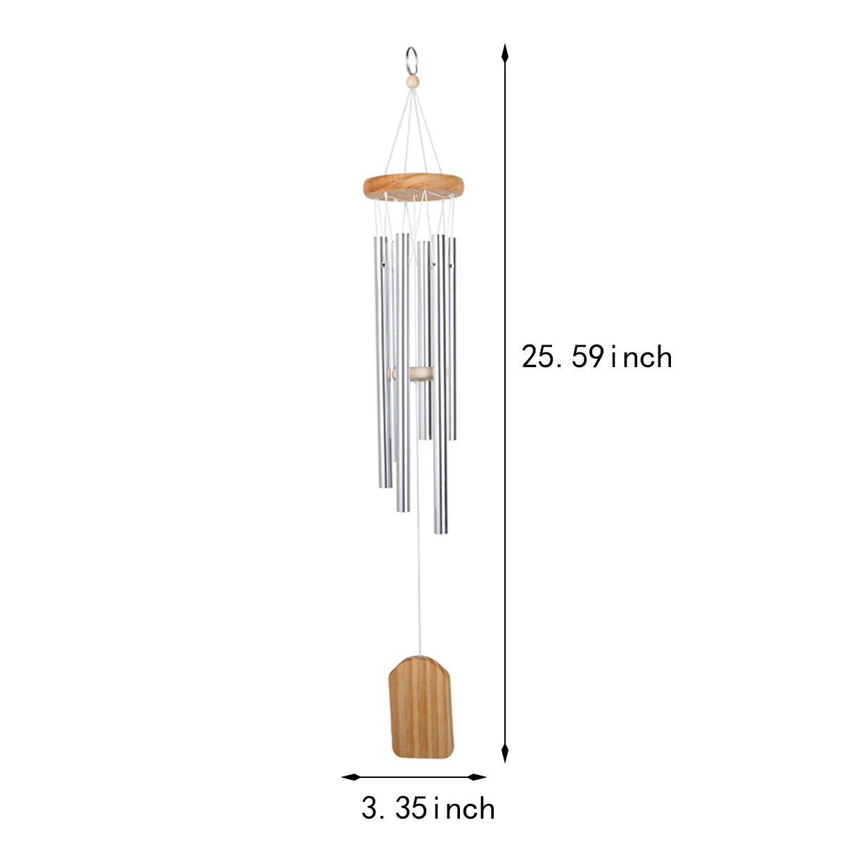 Premium Durable Outdoor Home Decoration Pine Wood Wind Chime 3