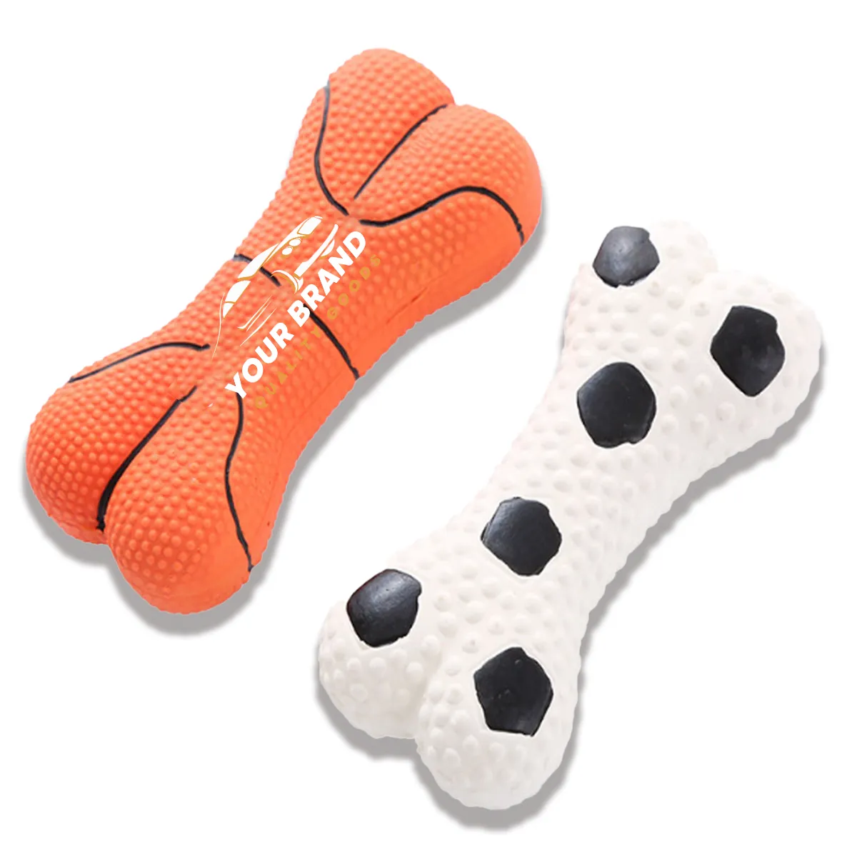 Durable Environmentally Friendly Latex Bone Dog Chew Toys 2