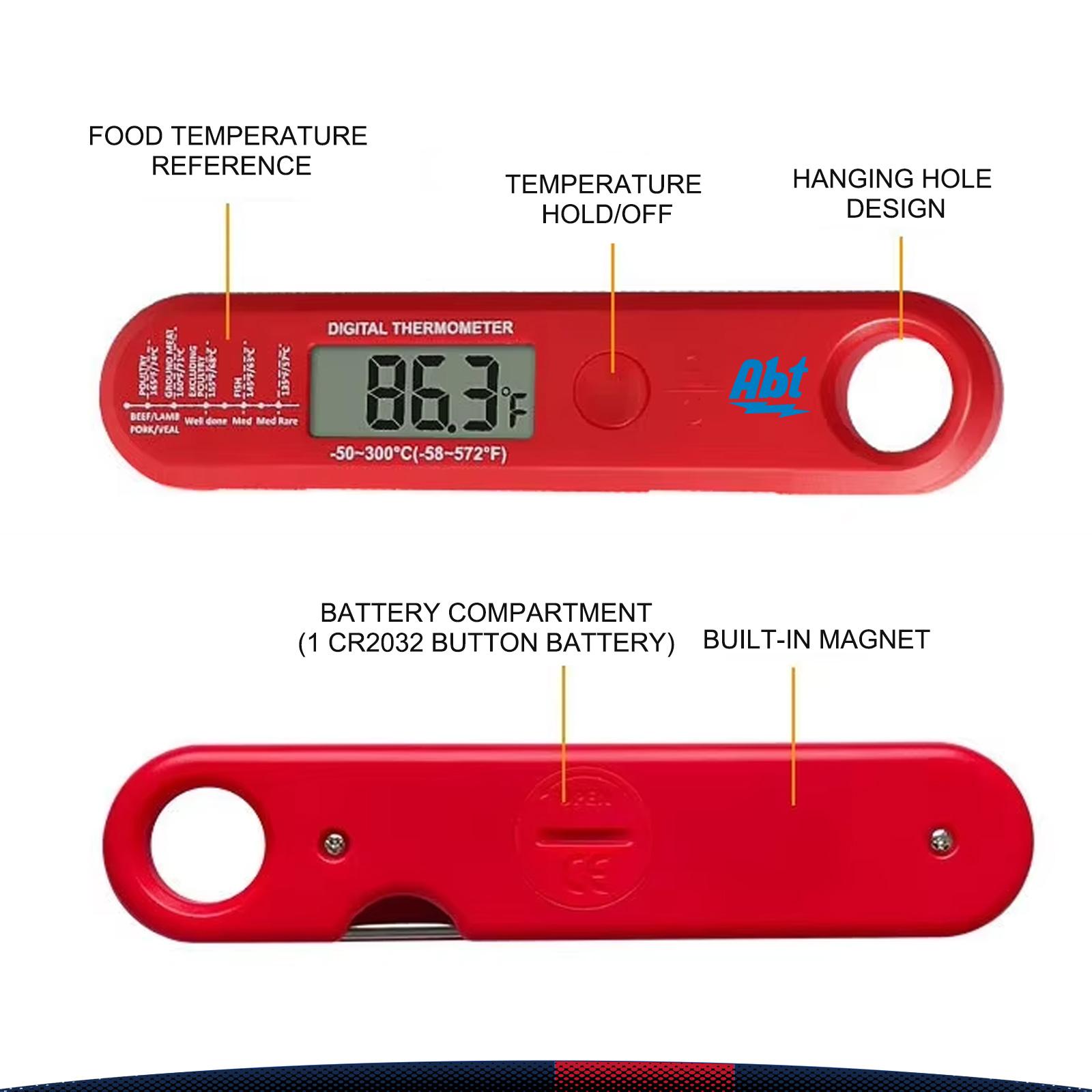 Phelps Foldable Digital Food Thermometer 5
