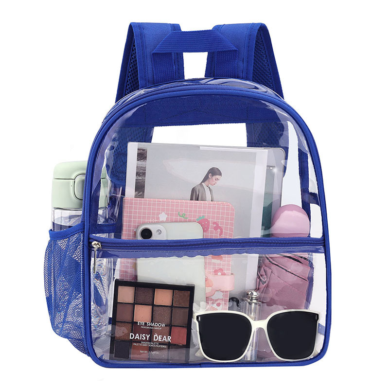 12" x 6" x 10.5" Cold Resistant Transparent PVC Mini Backpack 3