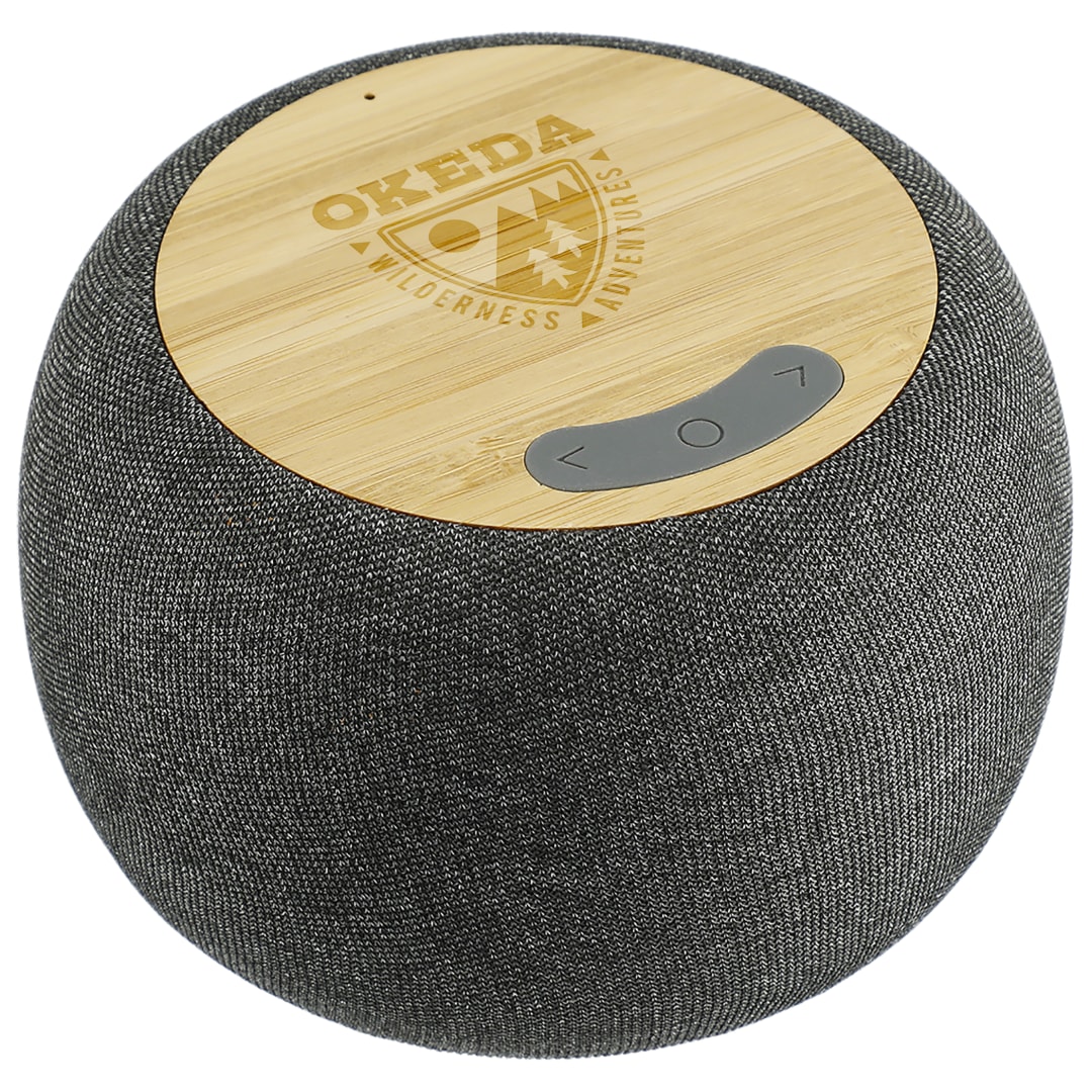 Garm Fabric & Bamboo Speaker with Wireless Chargin 11