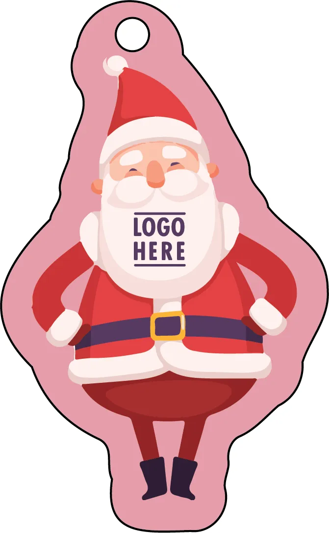 1/4" Recycled Wood Ornaments-Santa