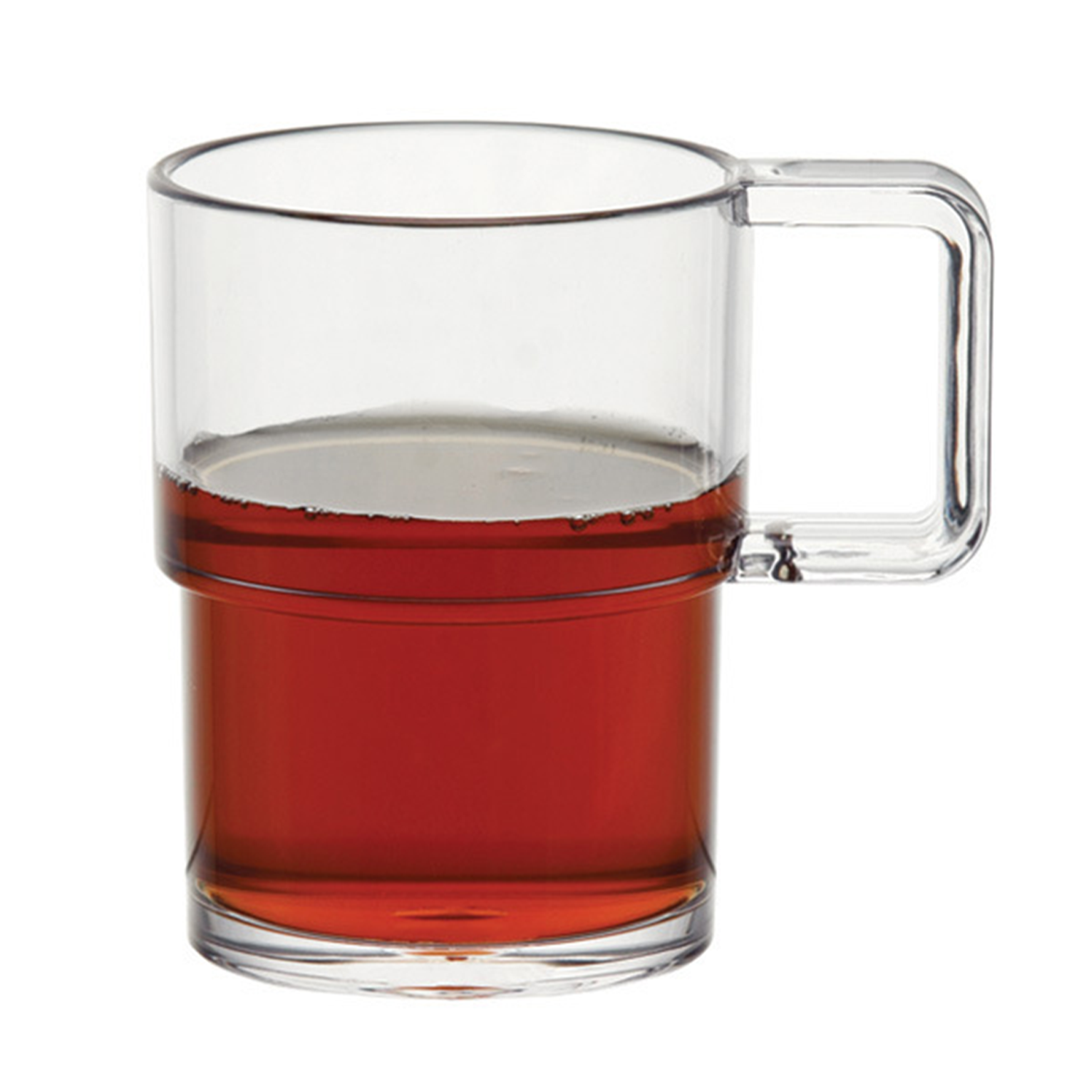 8oz Plastic Clear Stackable Cup w/Handle 7