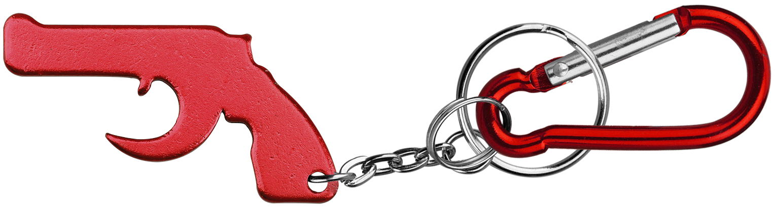 Gun Shape Bottle Opener Key Chain & carabineer 5