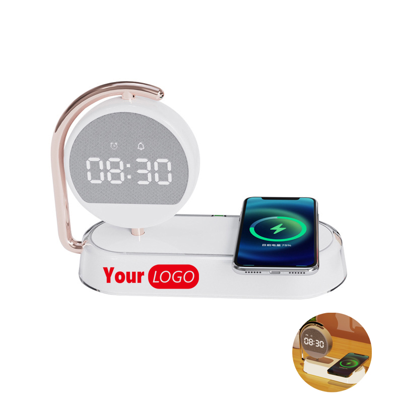 LED Alarm Clock with Wireless Charging and Night Light 2