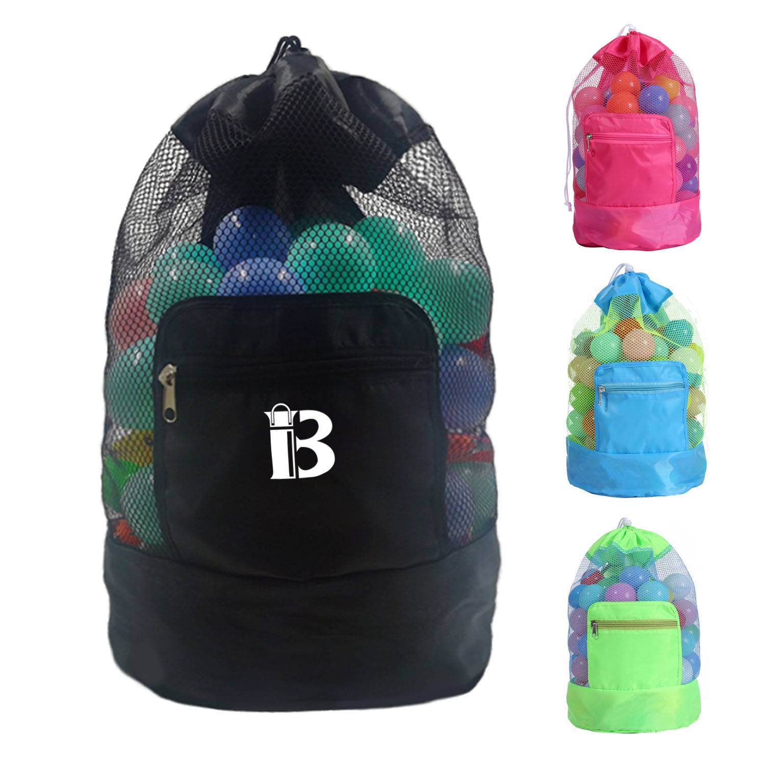 Large Beach Drawstring Backpack 3