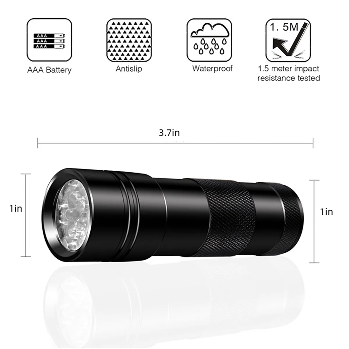 Black Light UV Flashlight 12 LED Urine Detector 3