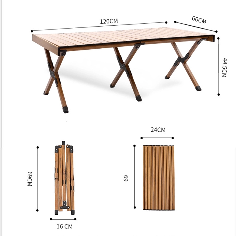 Wood Outdoor Picnic Camping Portable Folding Tables 7
