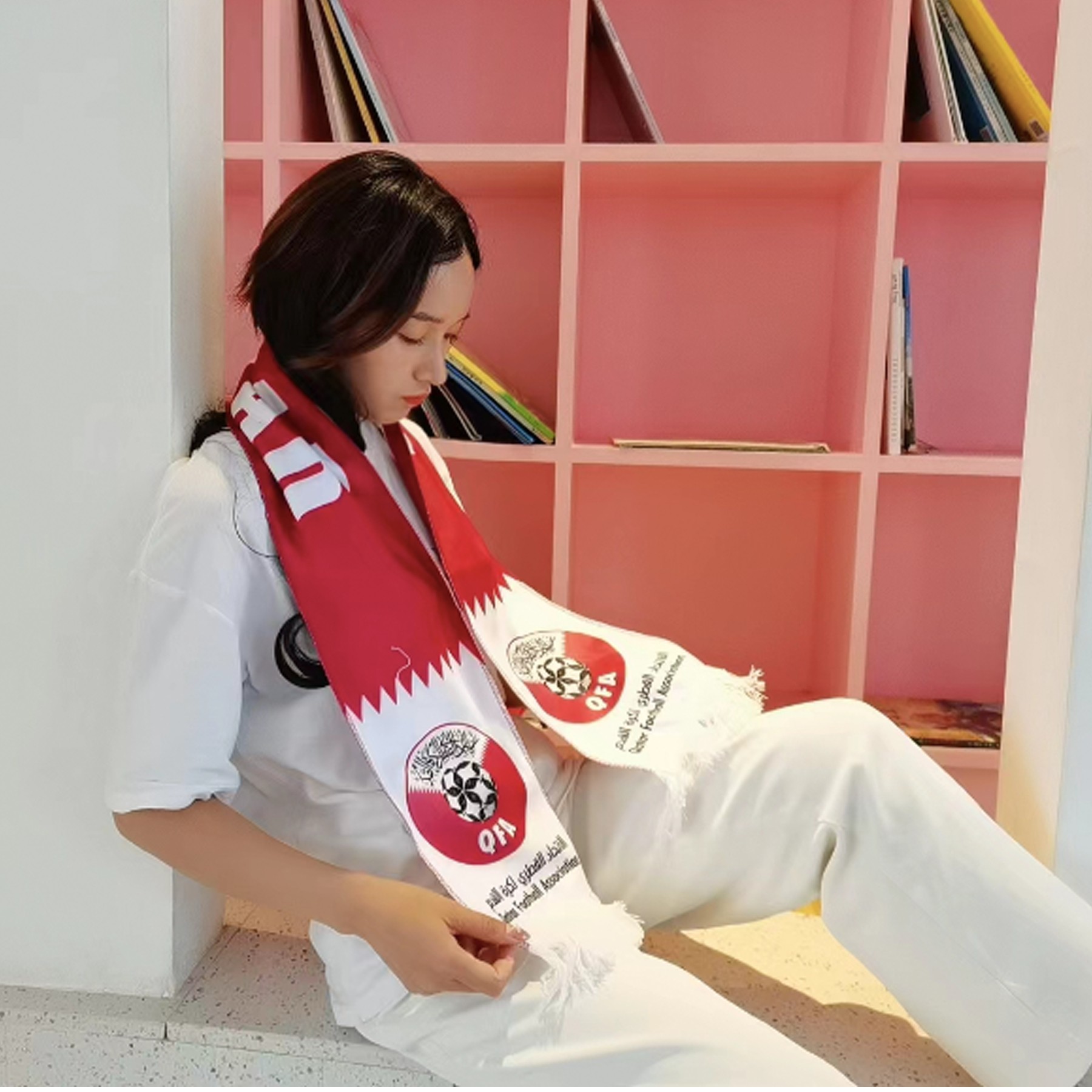 Custom Stadium Knit Soccer Scarf With Fringe 3