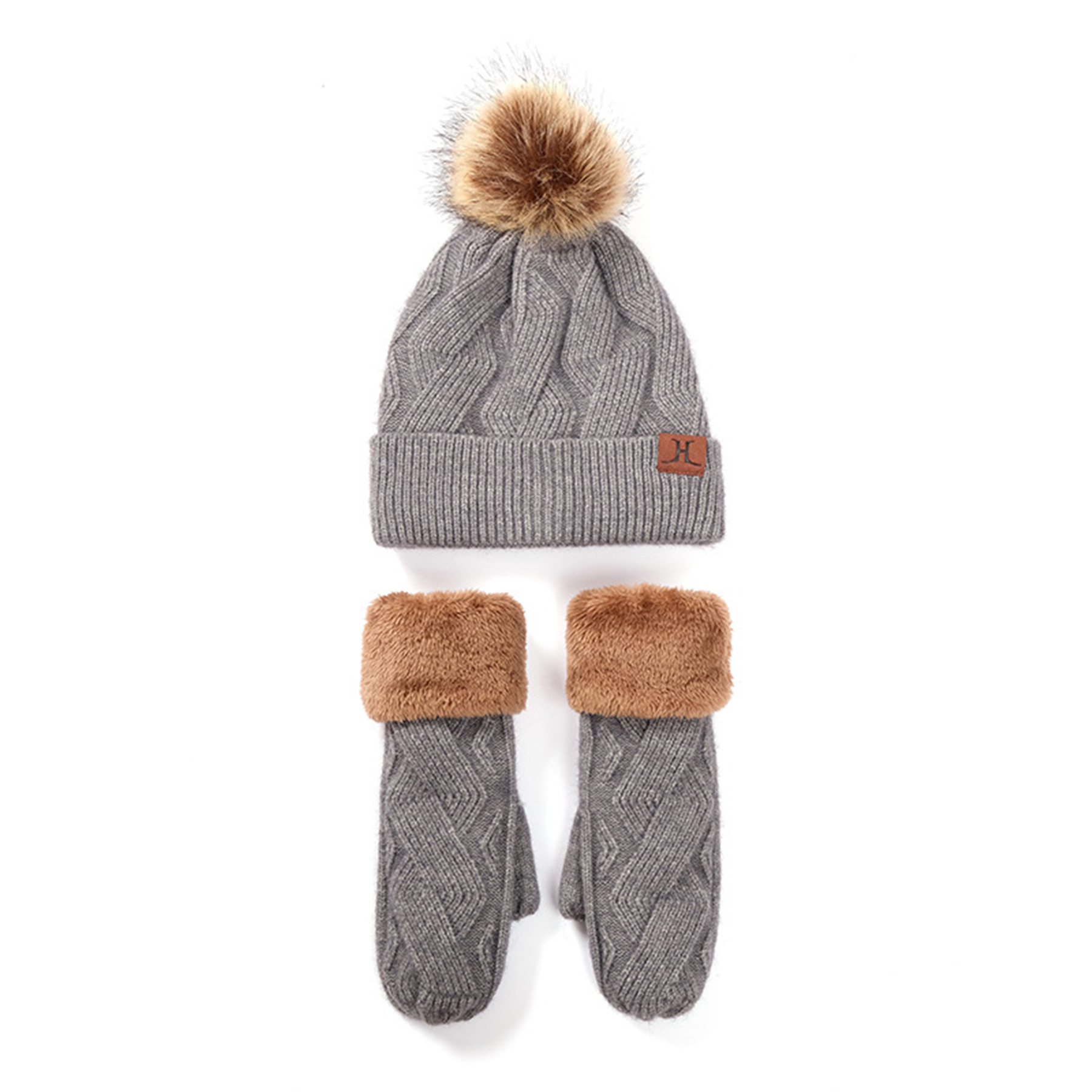 Winter Fashion Outdoor Windproof Hat Gloves Sets 2
