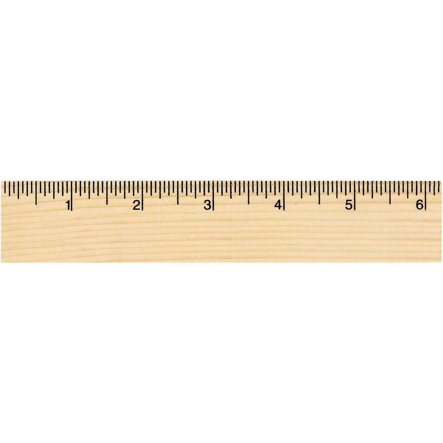 6" Natural Finish Ruler 2