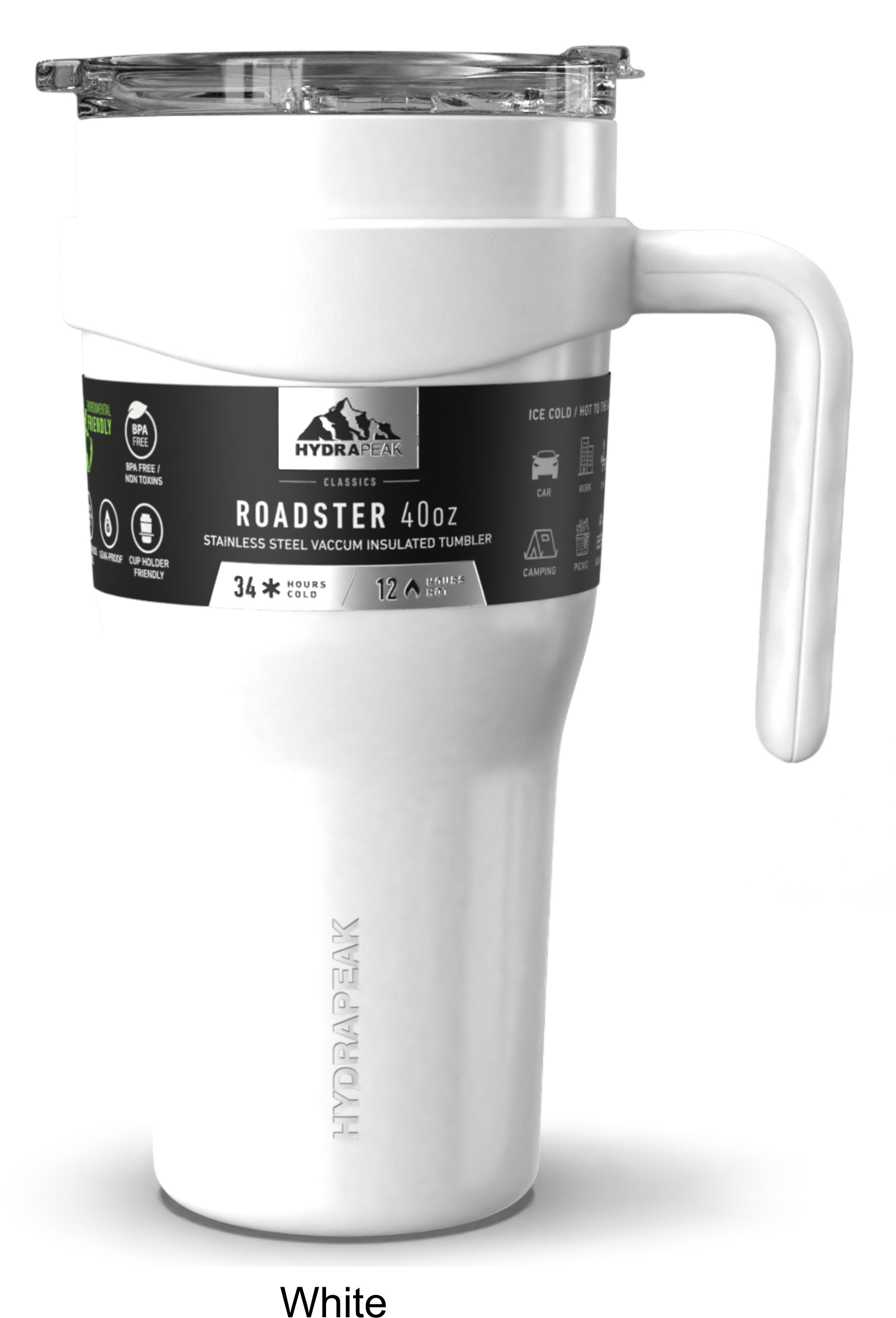 40 oz Hydrapeak Roadster Tumbler LIFETIME WARRANTY! 14