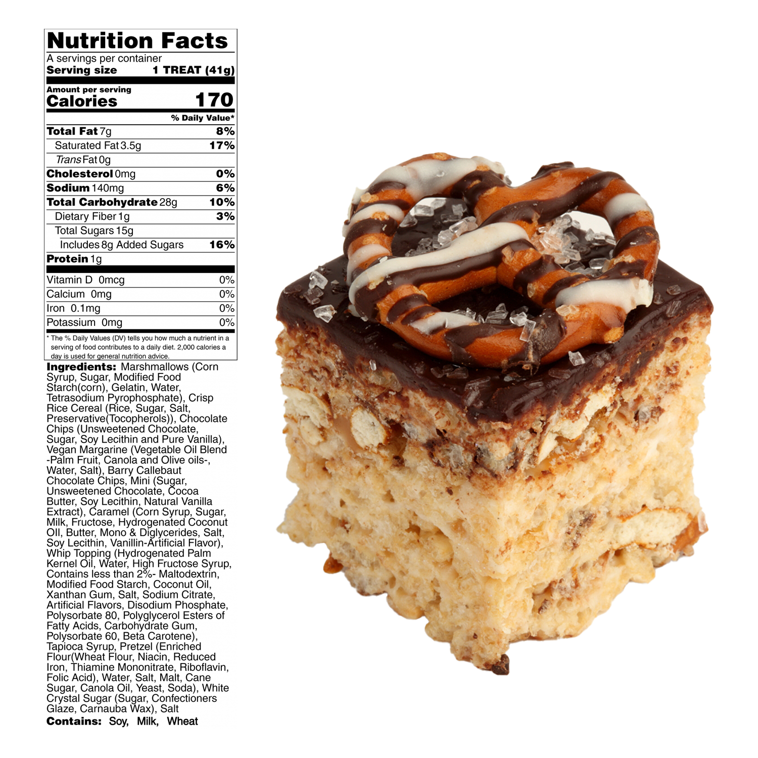 12 handmade marshmallow crispy rice treats and 4 individually wrapped crispy rice donuts 13