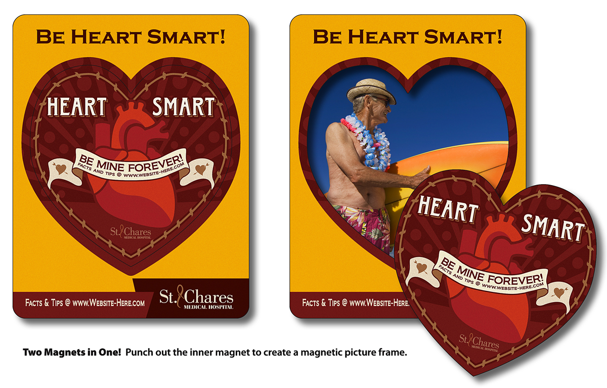 Magnet - Picture Frame Heart Punch (3.5x4.5) - 25 Mil. 3