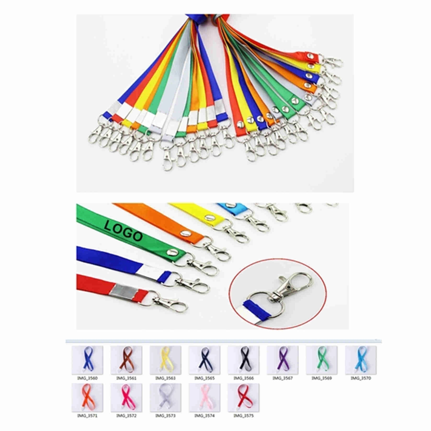 ID Badge Holder Lanyard With Metal Clasp MOQ100 1