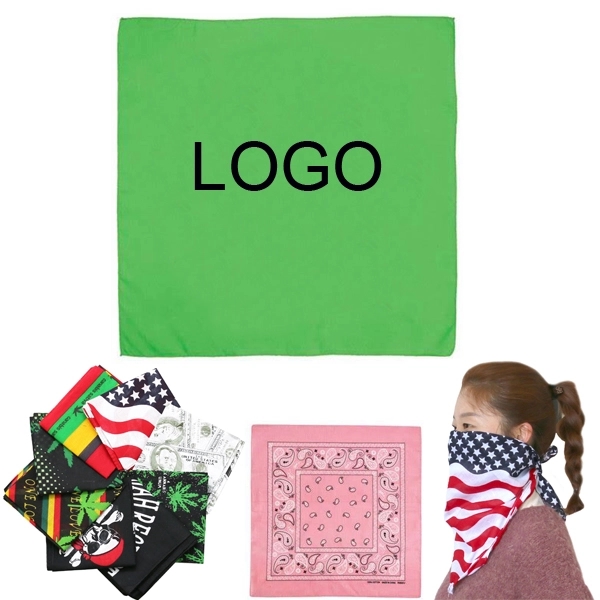 Solid Color Custom Bandanas - 22" w x 22"h 2