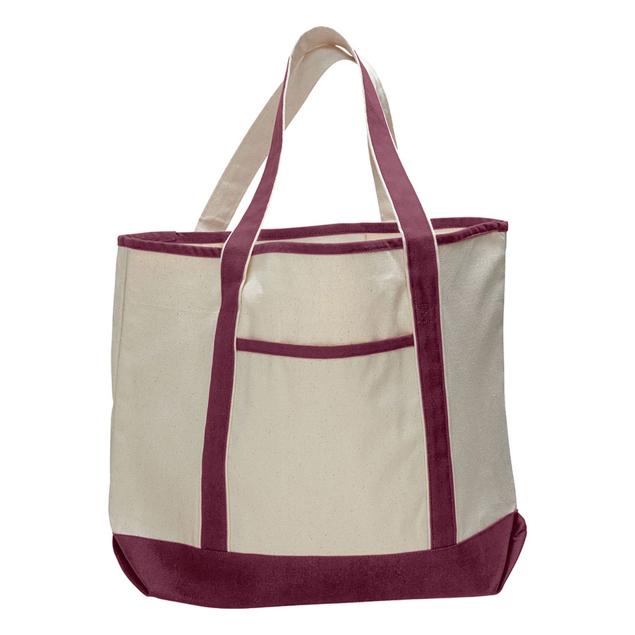 12 oz Cotton Canvas Boat Tote Bag -13.5"W x 16"H x 5D 3