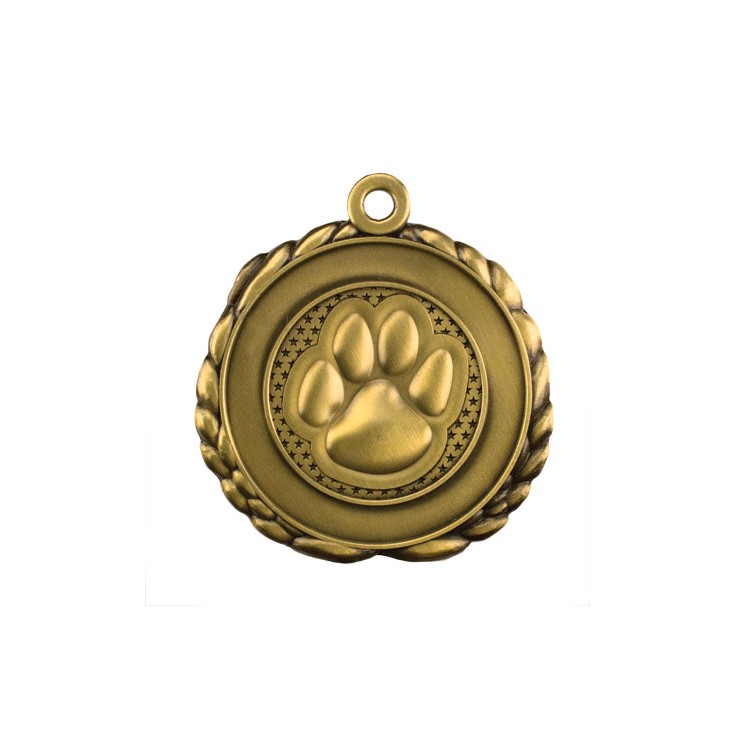 Paw Antique Gold QCM Medallion (2-1/2")