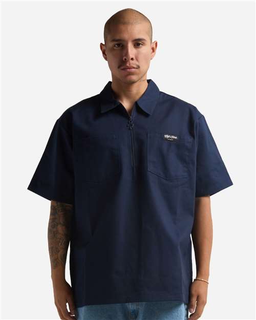 Unisex Quarter-Zip Short Sleeve Work Shirt - SHQZWS 2