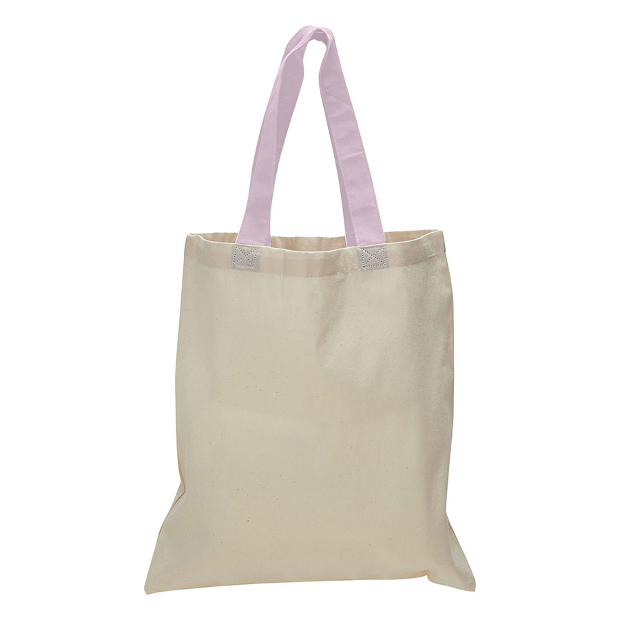 Value 6 oz Cotton Canvas Tote Bag - Contrasting Handle - 13