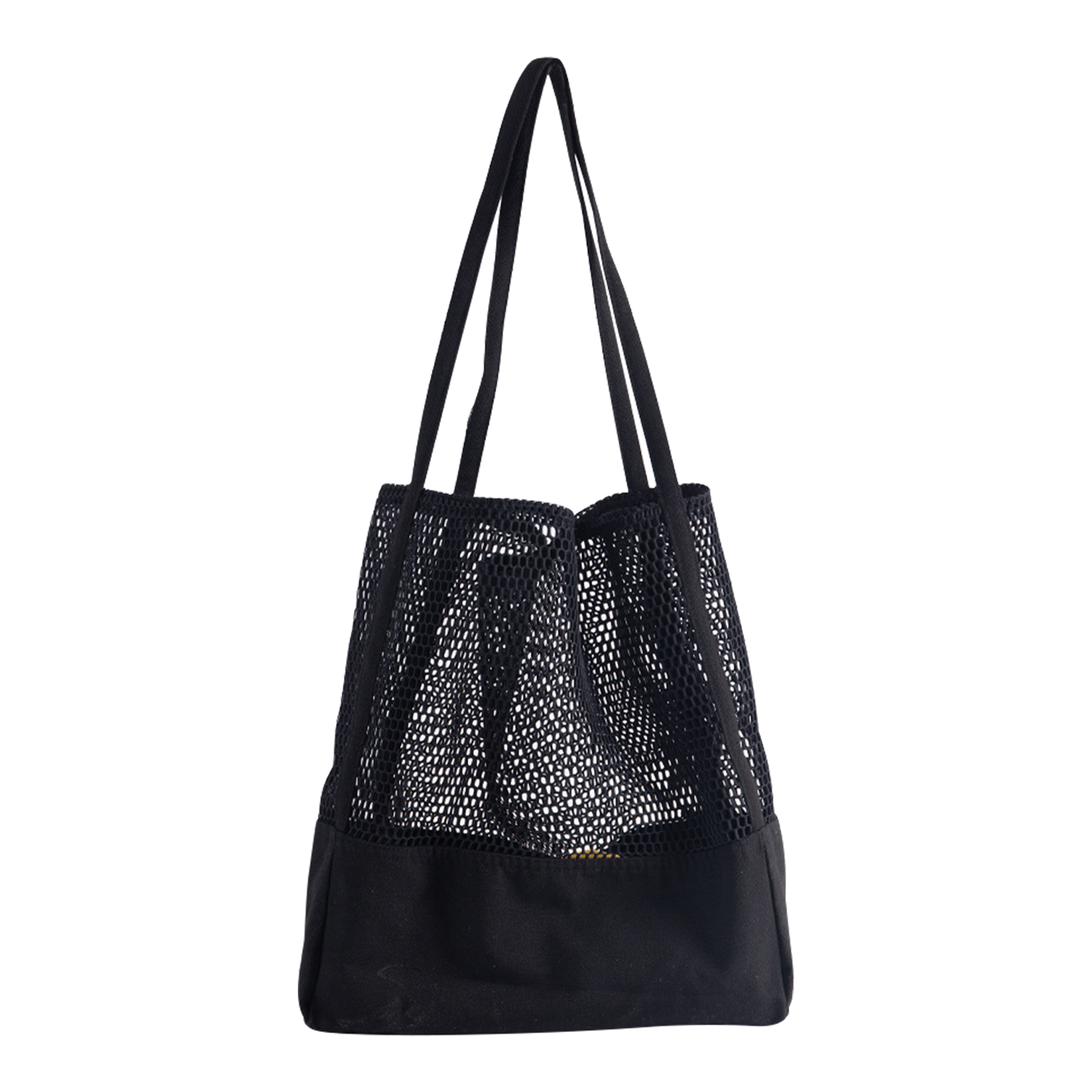 Embroidered Mesh Shoulder Tote Bag, custom tote bag with logo imprint 2