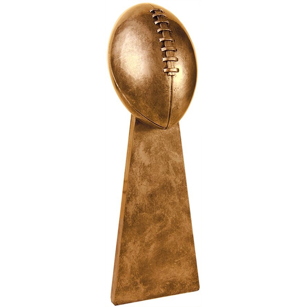 10 1/4" Antique Gold Football Award 4