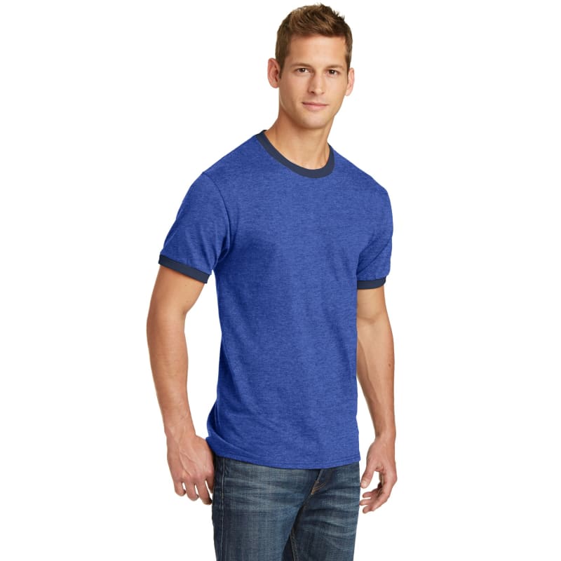 Port & Company Core Cotton Ringer Tee. 9