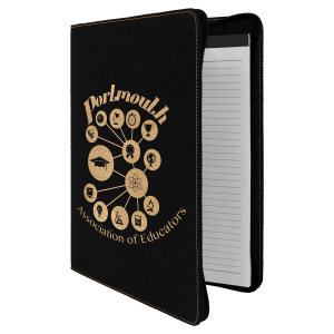 9 1/2" X 12" Zipper Laserable Leatherette Portfolio With Notepad 16