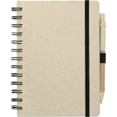 FSC® Mix 5" x 7" Wheat Straw Notebook with Pen 42