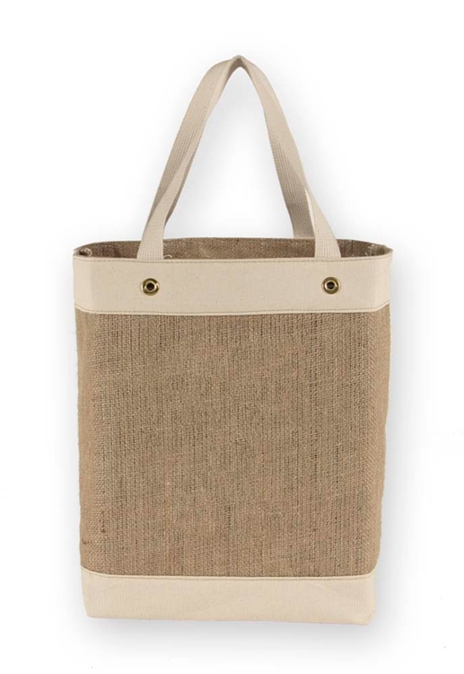 Clarkston Market Tote Canvas/Burlap Tote Bag 18x7x14.5", custom tote bag with logo imprint 2