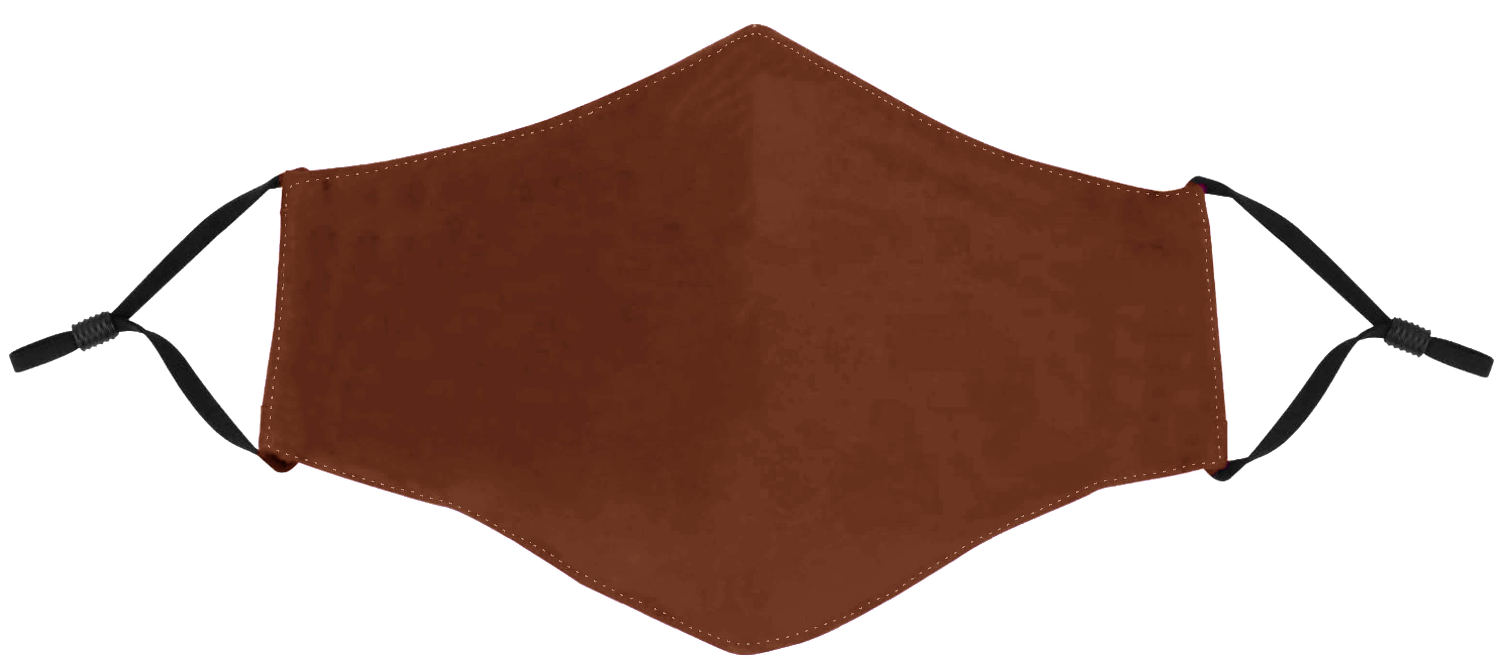 Brown Face Mask with Adjustable Ear Loops 2