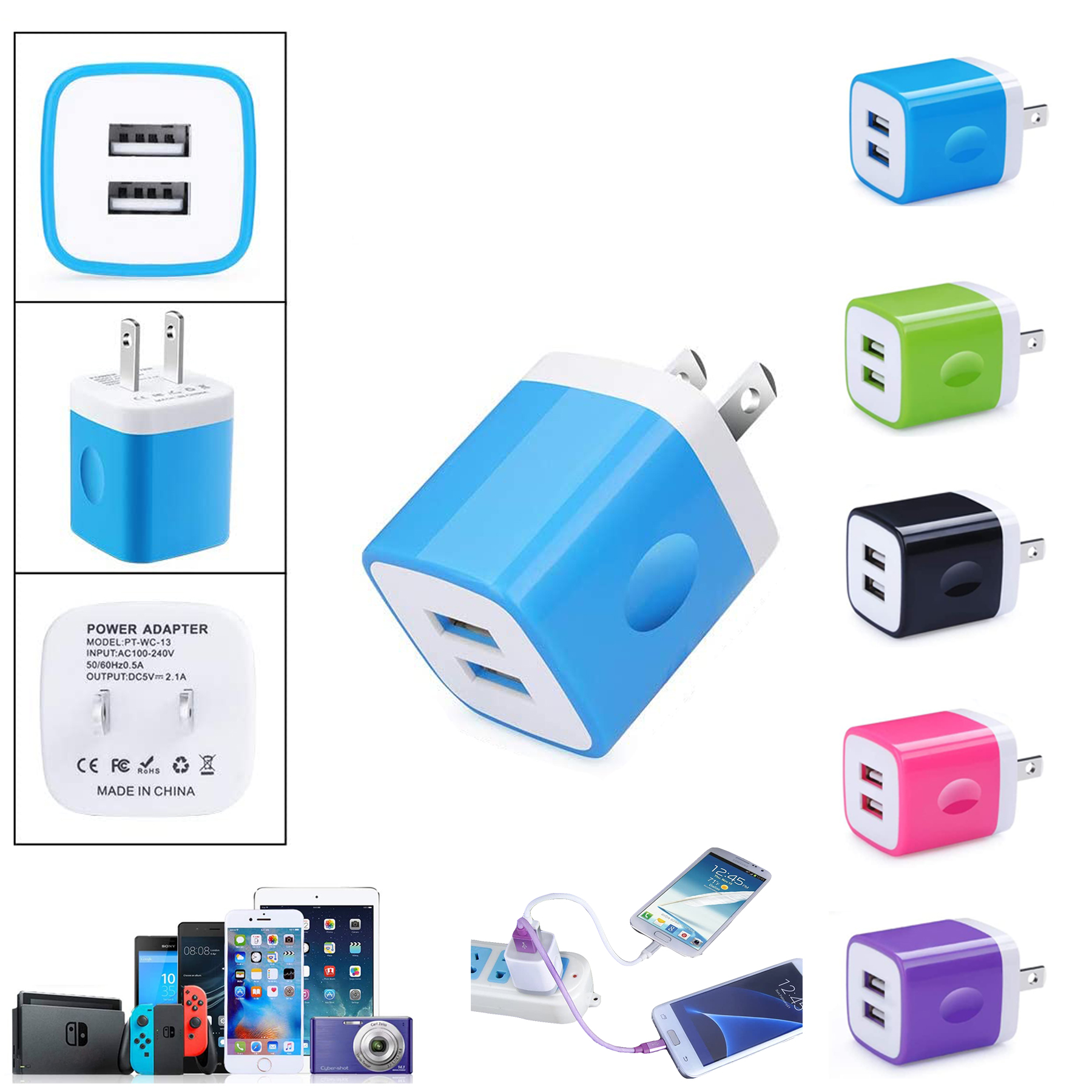 2 Port USB Wall Charger 2