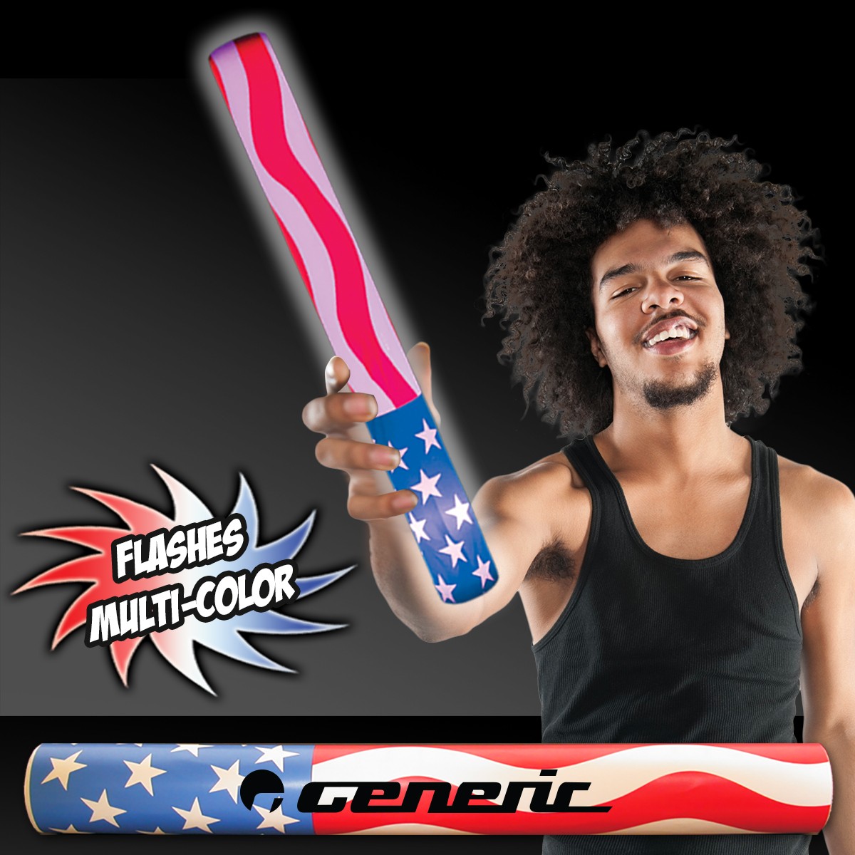 Patriotic 16" Sleeved Light Up LED Glow Lumiton 3