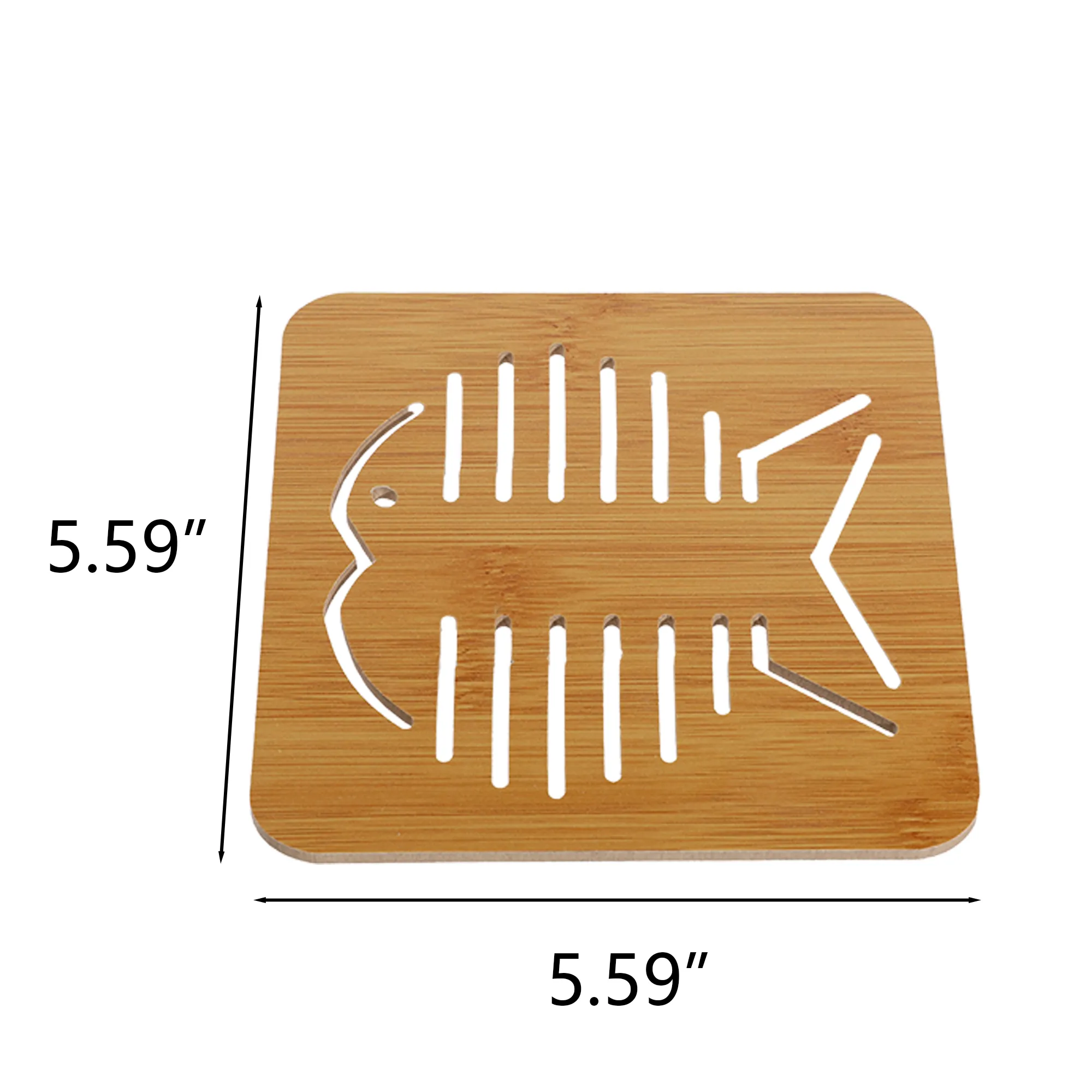 Bamboo Plum Blossom Shaped Heat Insulating Pot Pads 2