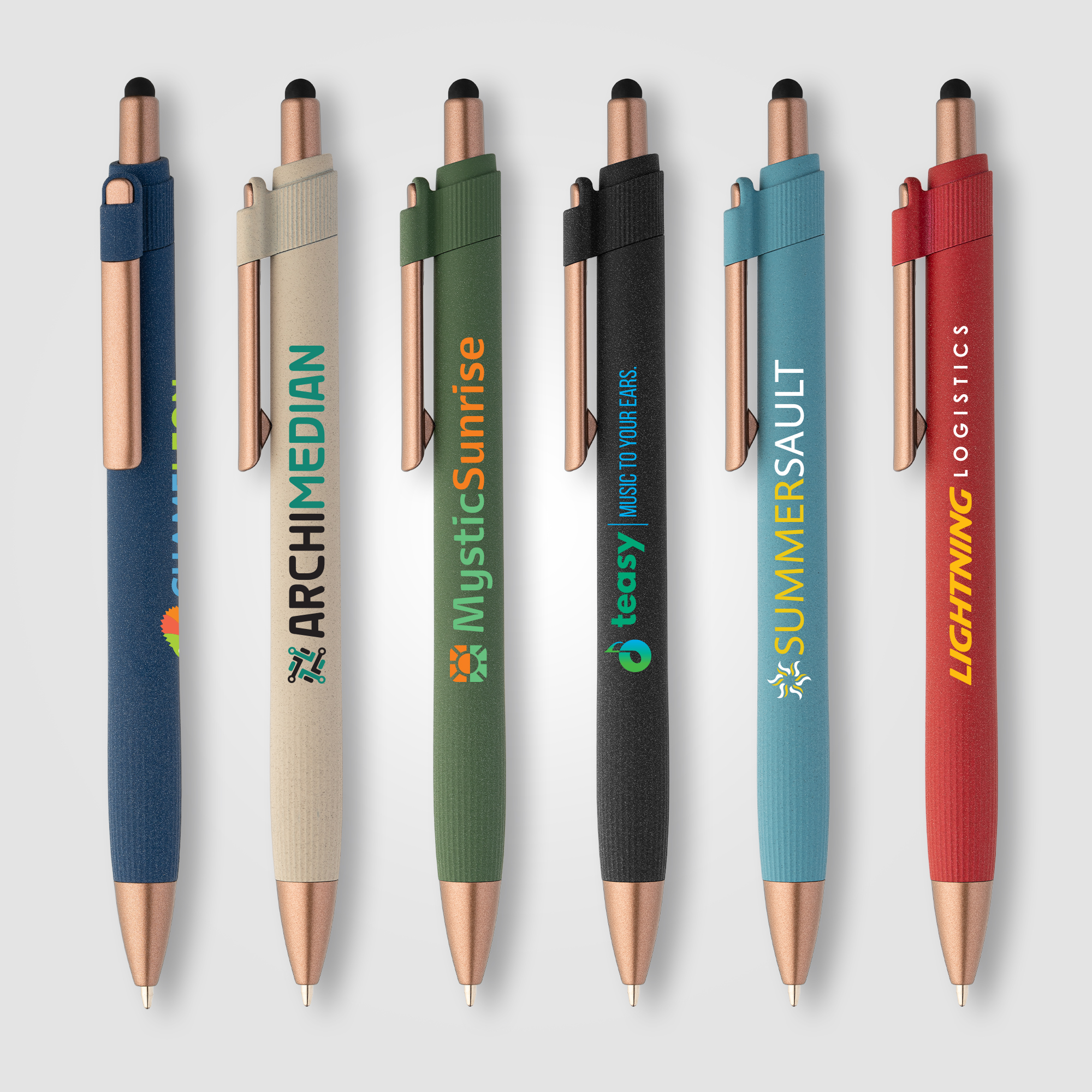York Recycled Plastic Bronze Trim Stylus Ballpoint Pen 4