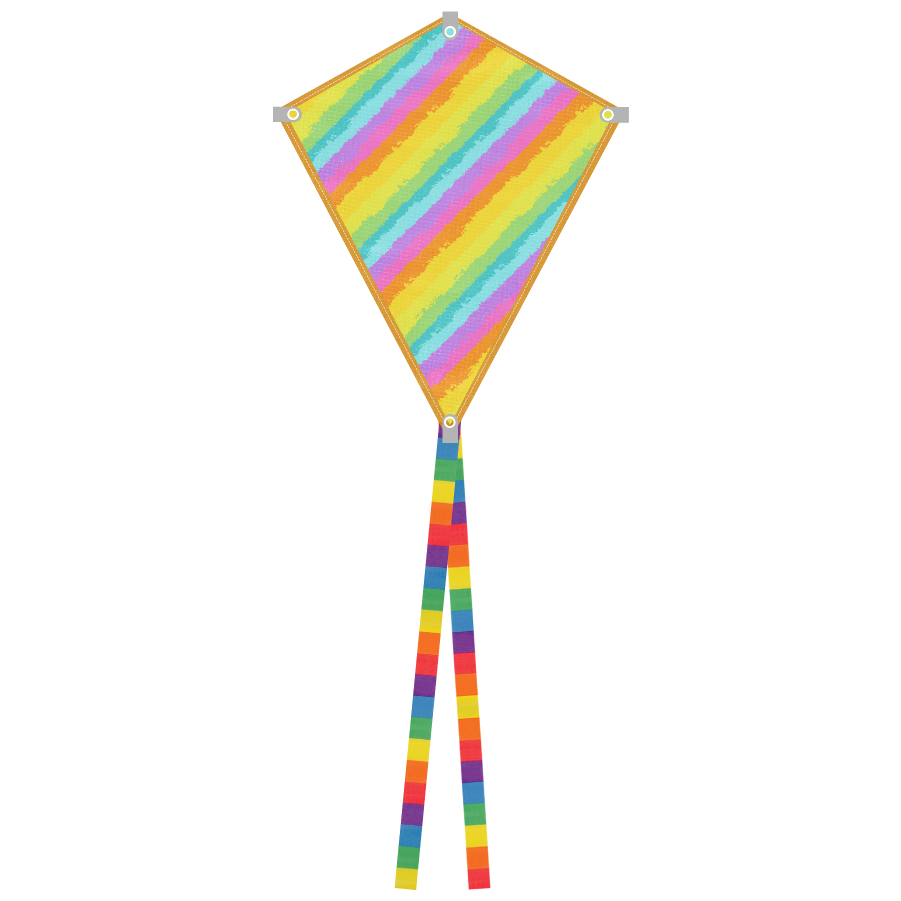 Full Color Polyester Diamond Kite Toy With String Set 4