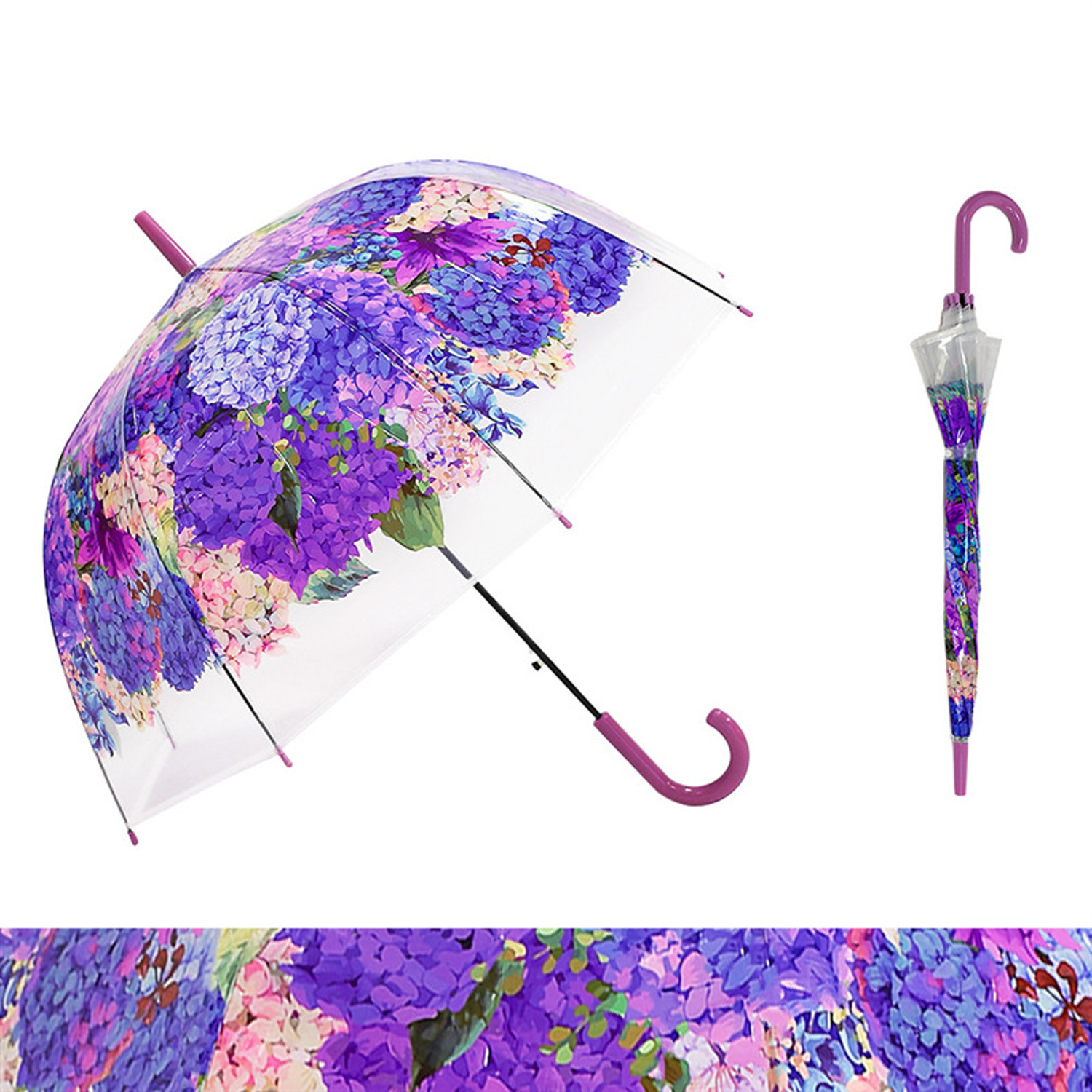 32" Automatic Straight-Handle Printed Umbrella 5