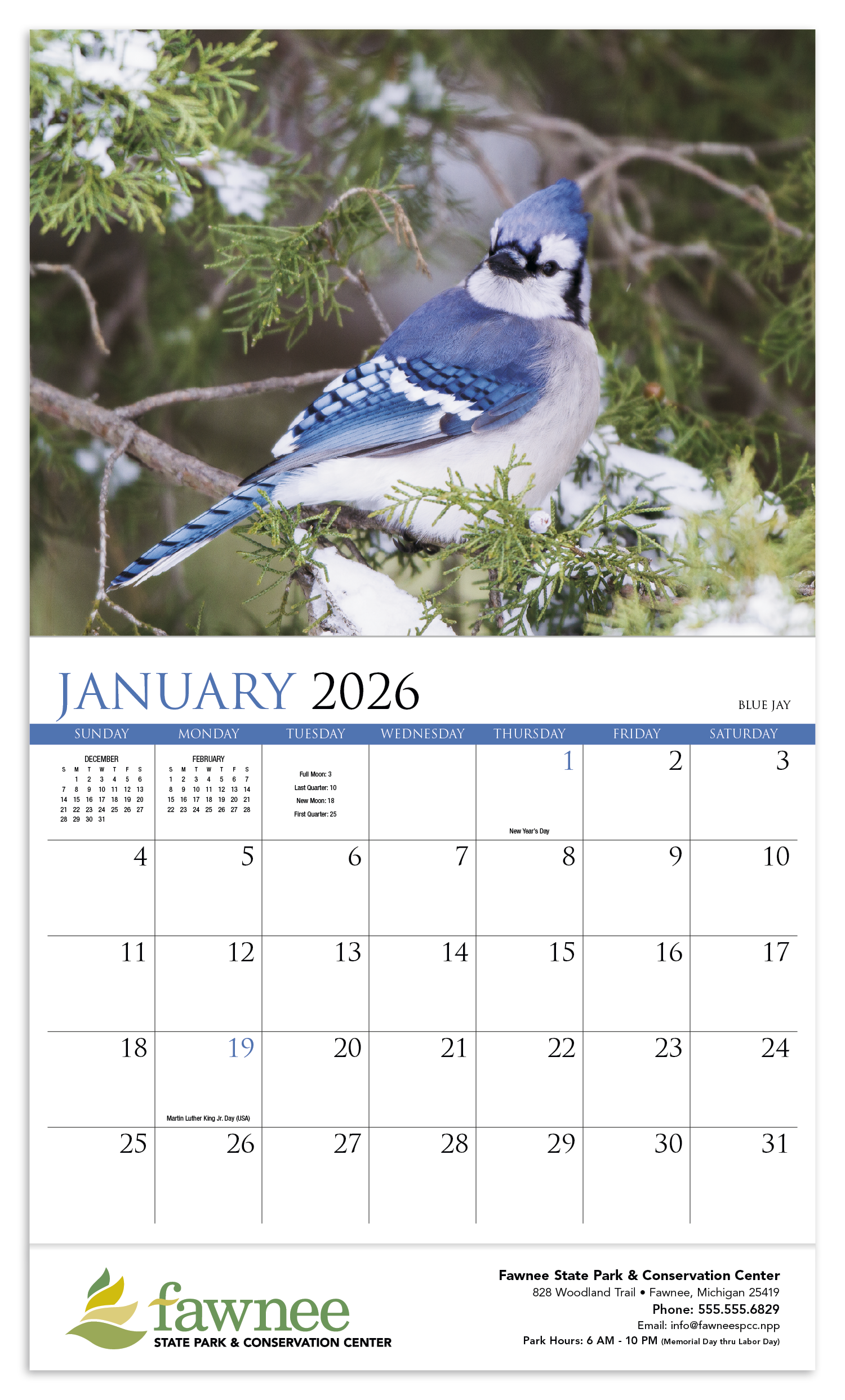 HotLine® Products Songbirds Appointment Calendar - Stapled 10